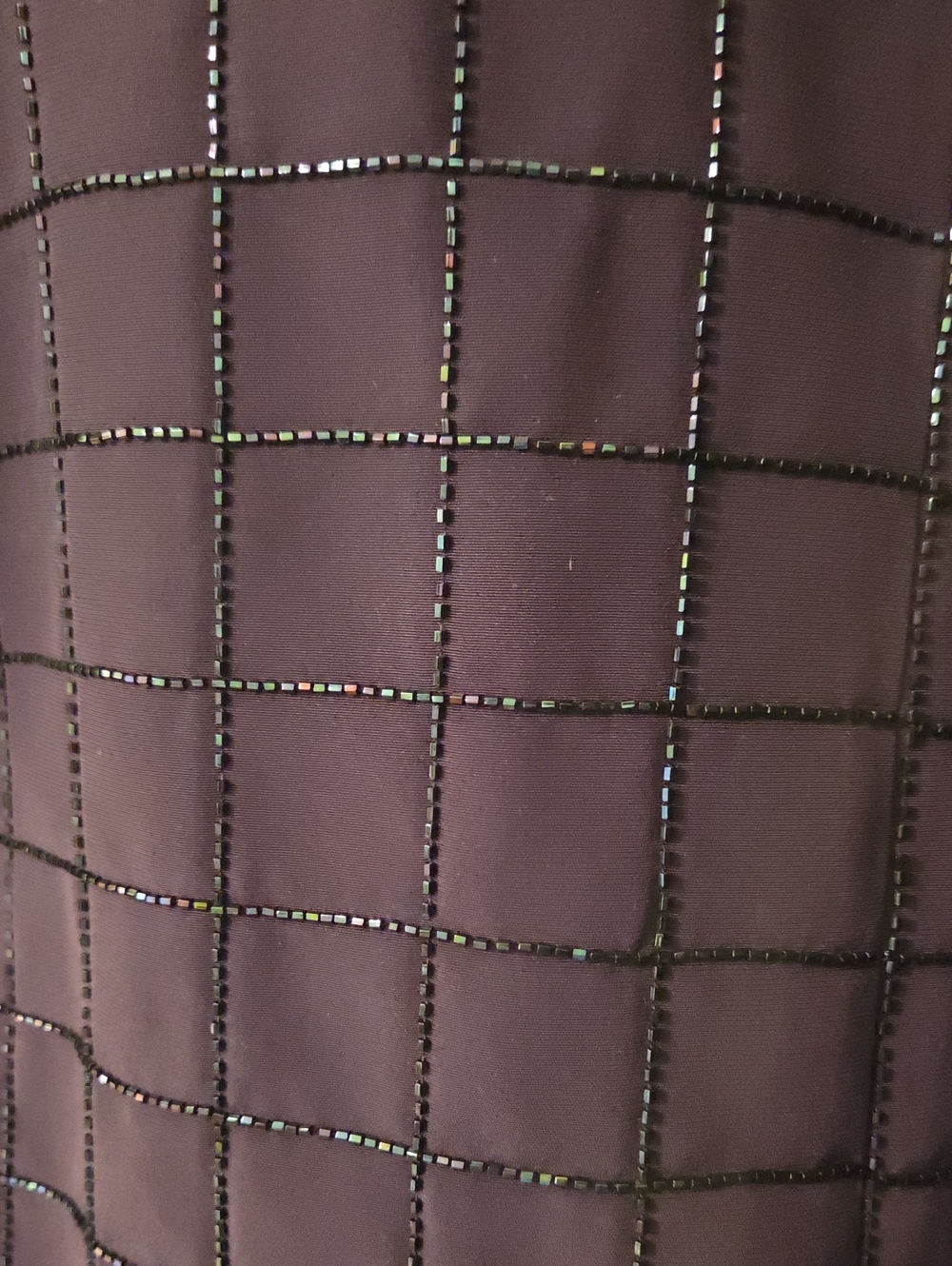 Women's Purple Grid-Pattern Open Jacket - Picture 5 of 6
